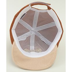 Babyhug Baseball Cap with Bear Embroidery & Ear Applique Beige - Diameter 17 cm