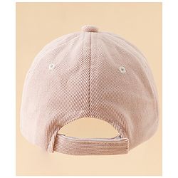 Babyhug Baseball Cap with Bear Applique Pink - Diameter 17 cm