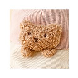 Babyhug Baseball Cap with Bear Applique Pink - Diameter 17 cm