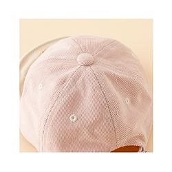 Babyhug Baseball Cap with Bear Applique Pink - Diameter 17 cm