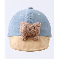 Babyhug Baseball Cap with Bear Applique Pink - Diameter 17 cm