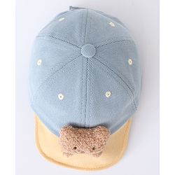 Babyhug Baseball Cap with Bear Applique Pink - Diameter 17 cm