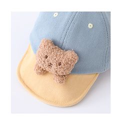 Babyhug Baseball Cap with Bear Applique Pink - Diameter 17 cm