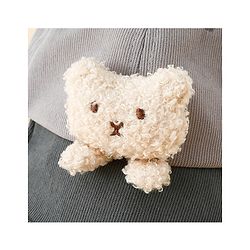 Babyhug Baseball Cap with Bear Applique Pink - Diameter 17 cm