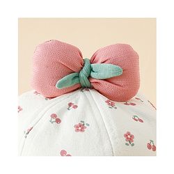 Babyhug Bucket Hat with Floral Print & Bow Applique Pink - Diameter 16 cm