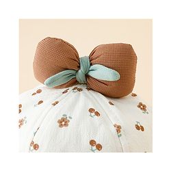 Babyhug Bucket Hat with Floral Print & Bow Applique Pink - Diameter 16 cm