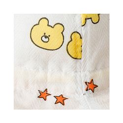 Babyhug Bucket Hat with Bear Print & Ear Applique Yellow - Diameter 16 cm