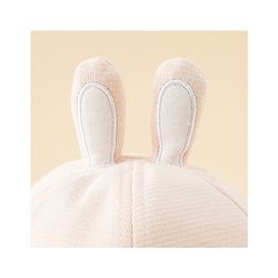 Babyhug Bucket Hat with Embroidery & Ear Applique Light Yellow - Diameter 16 cm