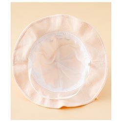 Babyhug Bucket Hat with Embroidery & Ear Applique Light Yellow - Diameter 16 cm