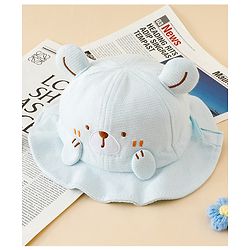 Babyhug Bucket Hat with Embroidery & Ear Applique Light Yellow - Diameter 16 cm