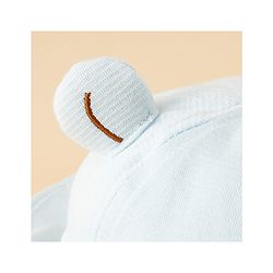 Babyhug Bucket Hat with Embroidery & Ear Applique Light Yellow - Diameter 16 cm