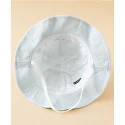Babyhug Bucket Hat with Embroidery & Ear Applique Light Yellow - Diameter 16 cm