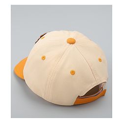 Babyhug Cotton Baseball Cap With Lion Applique Light Blue - Diameter 17 cm