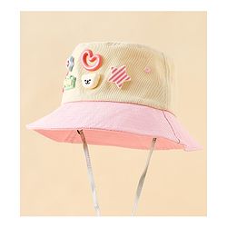 Babyhug Cotton Bucket Hat With Applique Sea Green - Diameter 17 cm
