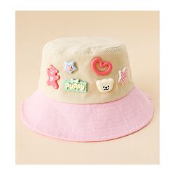 Babyhug Cotton Bucket Hat With Applique Sea Green - Diameter 17 cm