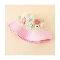 Babyhug Cotton Bucket Hat With Applique Sea Green - Diameter 17 cm