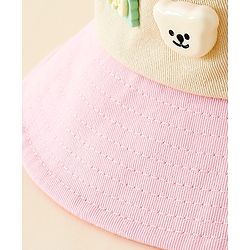 Babyhug Cotton Bucket Hat With Applique Sea Green - Diameter 17 cm