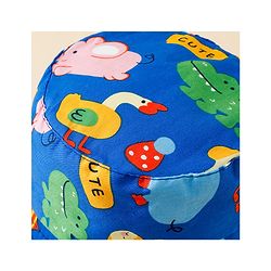 Babyhug Bucket Hat with Jungle Theme Print Blue - Diameter 16 cm