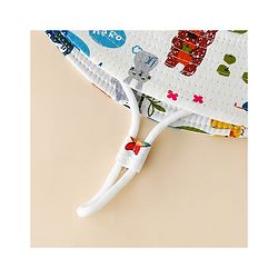 Babyhug Bucket Hat with Jungle Theme Print White - Diameter 17 cm