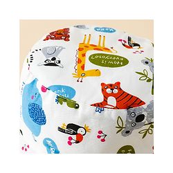 Babyhug Bucket Hat with Jungle Theme Print White - Diameter 17 cm