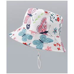 Babyhug 100% Cotton Bucket Hat with Tropical Theme Print - Diameter 17 cm