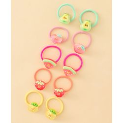 Babyhug Hair Rubber Bands Pack of 12 - Multicolor