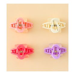 Babyhug Hair Clips with Bow Applique  Pack of 4  - Multicolor