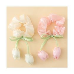 Babyhug Rubber Bands & Scrunchies Sets With Floral Applique - Multicolor