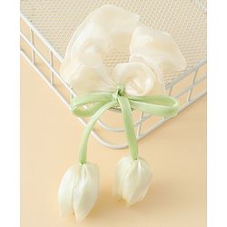 Babyhug Rubber Bands & Scrunchies Sets With Floral Applique - Multicolor
