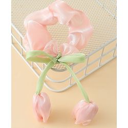 Babyhug Rubber Bands & Scrunchies Sets With Floral Applique - Multicolor