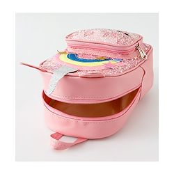 Babyhug Fashion Backpack with Sequins Applique - Pink