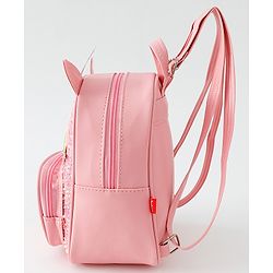 Babyhug Fashion Backpack with Sequins Applique - Pink