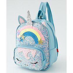 Babyhug Fashion Backpack with Sequins Applique - Pink