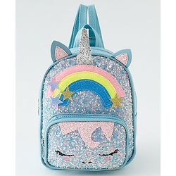 Babyhug Fashion Backpack with Sequins Applique - Pink