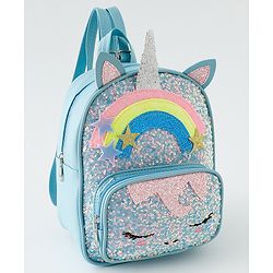 Babyhug Fashion Backpack with Sequins Applique - Pink
