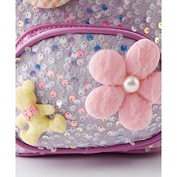 Babyhug Fashion Backpack with Sequin Detailing & Applique - Purple