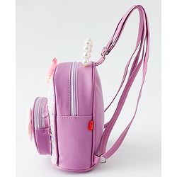Babyhug Fashion Backpack with Sequin Detailing & Applique - Purple