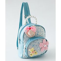 Babyhug Fashion Backpack with Sequin Detailing & Applique - Purple