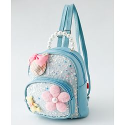 Babyhug Fashion Backpack with Sequin Detailing & Applique - Purple