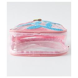 Babyhug  Transparent Sling Bag With Floral & Bunny Design - Pink