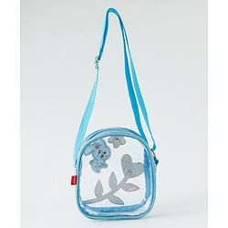 Babyhug  Transparent Sling Bag With Floral & Bunny Design - Pink