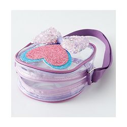 Babyhug Sling Bag with Bow & Heart Applique - Pink Sling Bag -Purple