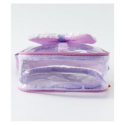 Babyhug Sling Bag with Bow & Heart Applique - Pink Sling Bag -Purple