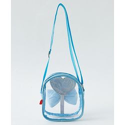 Babyhug Sling Bag with Bow & Heart Applique - Pink Sling Bag -Purple