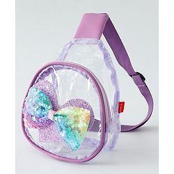 Babyhug Sling Bag with Bow Applique - Purple