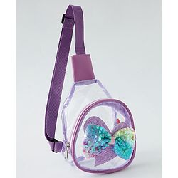 Babyhug Sling Bag with Bow Applique - Purple