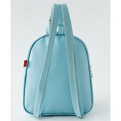 Babyhug Fashion Backpack with Hearts & Bow Applique - Blue