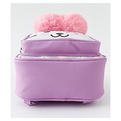 Babyhug Fashion Backpacks With Cat Printed Design & Fur Ears - Pink