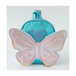 Babyhug Fashion Backpack with Hearts & Butterfly Applique - Fuchsia