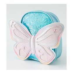 Babyhug Fashion Backpack with Hearts & Butterfly Applique - Fuchsia